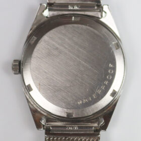OMEGA SS トノー型スクリューバックケース「Geneve」手巻き SSメッシュ 