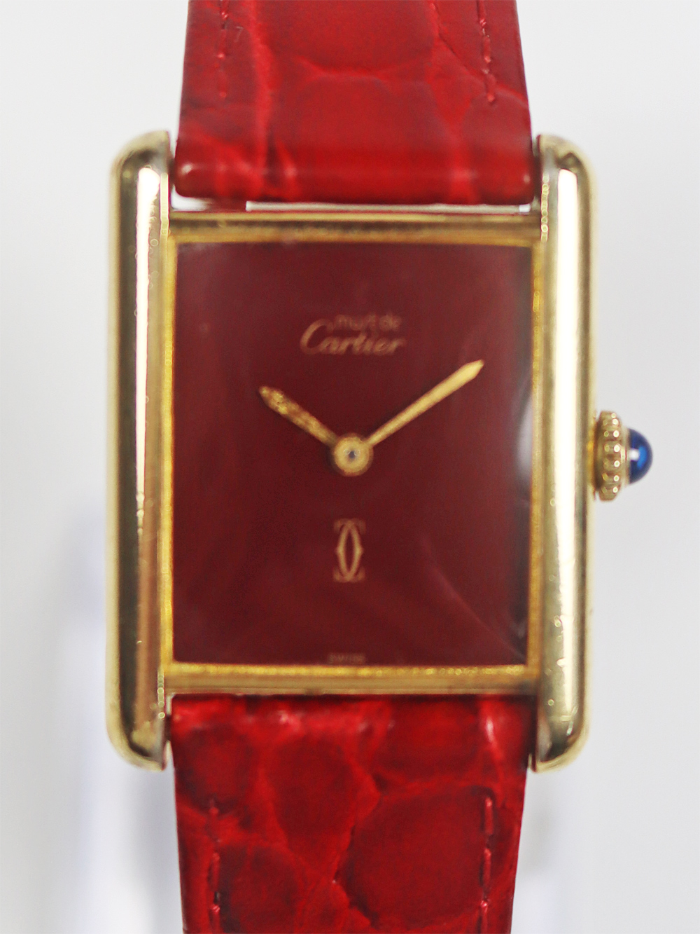CARTIER Silver 925 20M.G.F. must de Cartier TANK Vermeil LM保証書